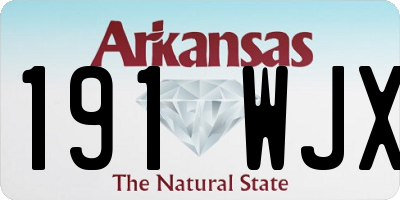 AR license plate 191WJX
