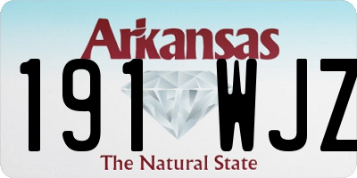 AR license plate 191WJZ