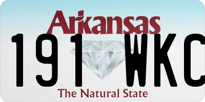 AR license plate 191WKC