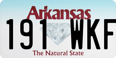 AR license plate 191WKF