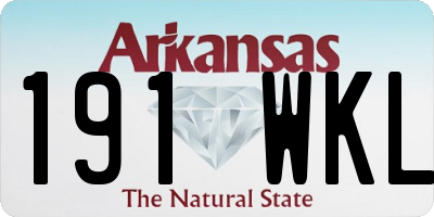 AR license plate 191WKL