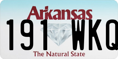 AR license plate 191WKQ