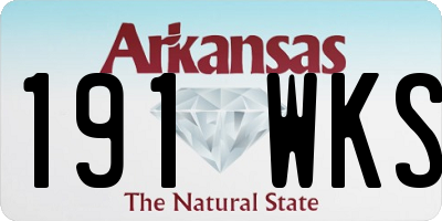 AR license plate 191WKS