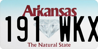 AR license plate 191WKX