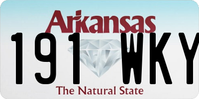 AR license plate 191WKY