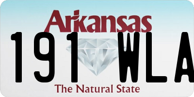 AR license plate 191WLA