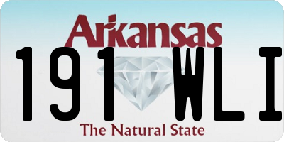 AR license plate 191WLI