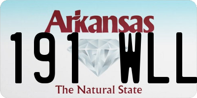 AR license plate 191WLL