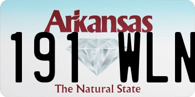 AR license plate 191WLN