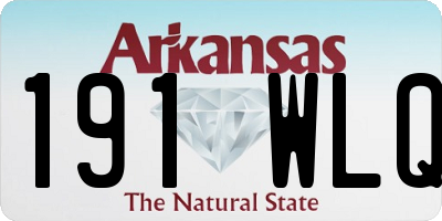 AR license plate 191WLQ