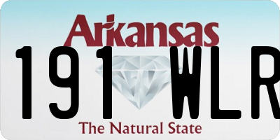 AR license plate 191WLR