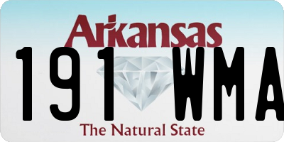AR license plate 191WMA