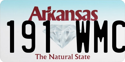 AR license plate 191WMC