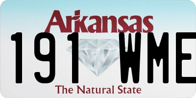 AR license plate 191WME