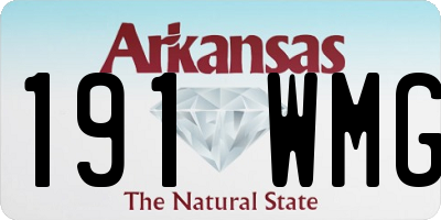 AR license plate 191WMG