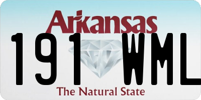 AR license plate 191WML