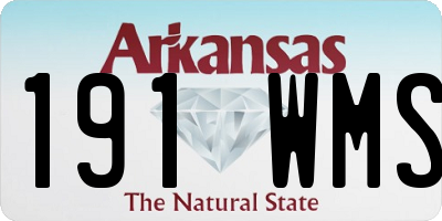 AR license plate 191WMS