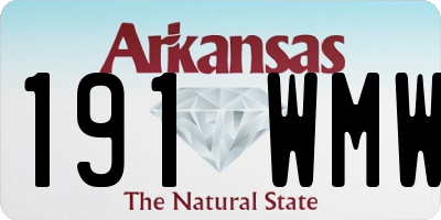 AR license plate 191WMW