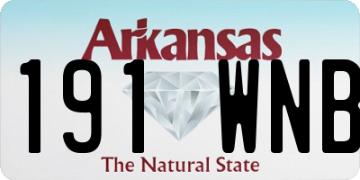 AR license plate 191WNB