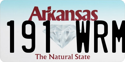 AR license plate 191WRM