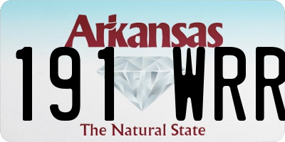 AR license plate 191WRR