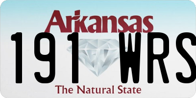 AR license plate 191WRS