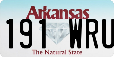 AR license plate 191WRU