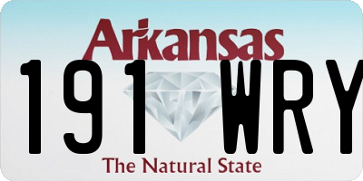 AR license plate 191WRY