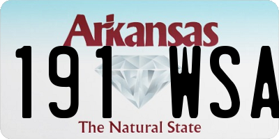 AR license plate 191WSA