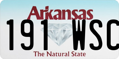 AR license plate 191WSC