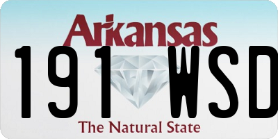 AR license plate 191WSD