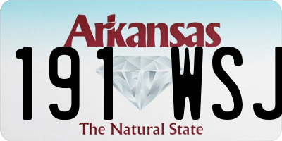 AR license plate 191WSJ