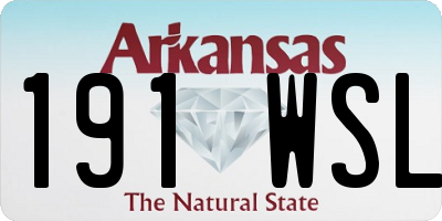 AR license plate 191WSL