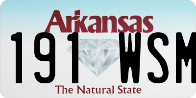 AR license plate 191WSM