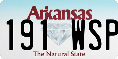 AR license plate 191WSP