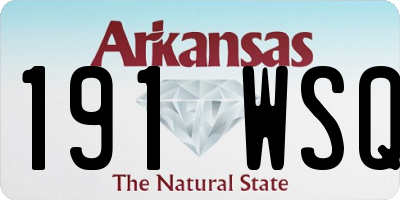 AR license plate 191WSQ