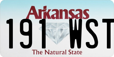 AR license plate 191WST