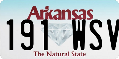 AR license plate 191WSV