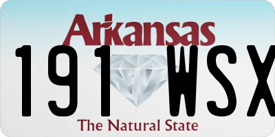 AR license plate 191WSX