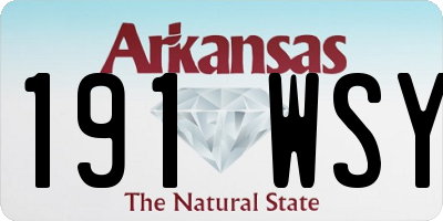 AR license plate 191WSY