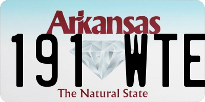 AR license plate 191WTE