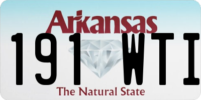 AR license plate 191WTI