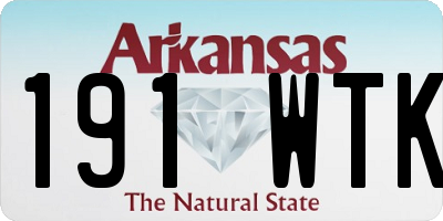 AR license plate 191WTK
