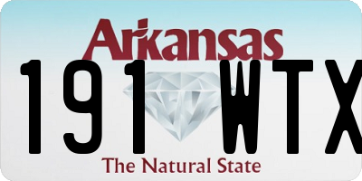 AR license plate 191WTX