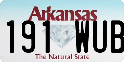 AR license plate 191WUB