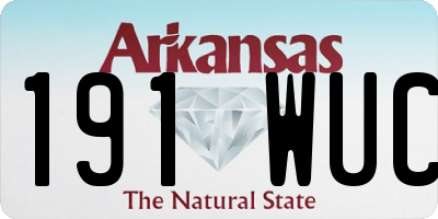 AR license plate 191WUC