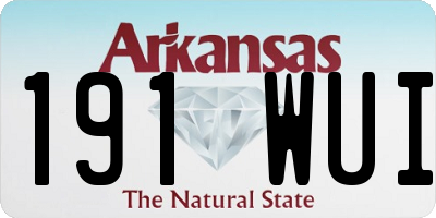 AR license plate 191WUI