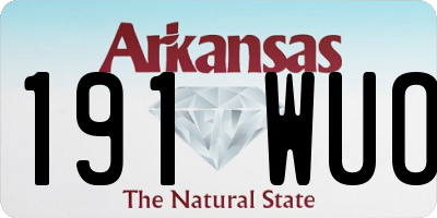 AR license plate 191WUO