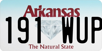 AR license plate 191WUP
