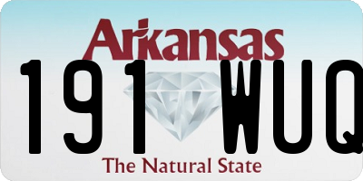AR license plate 191WUQ